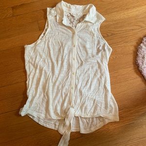 Aeropastale Sleeveless Front-tie Top